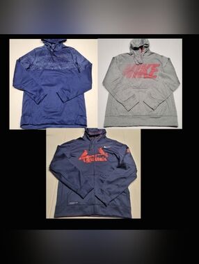Nike Navy Blue Hoodie with Red Cardinals Logo Set
